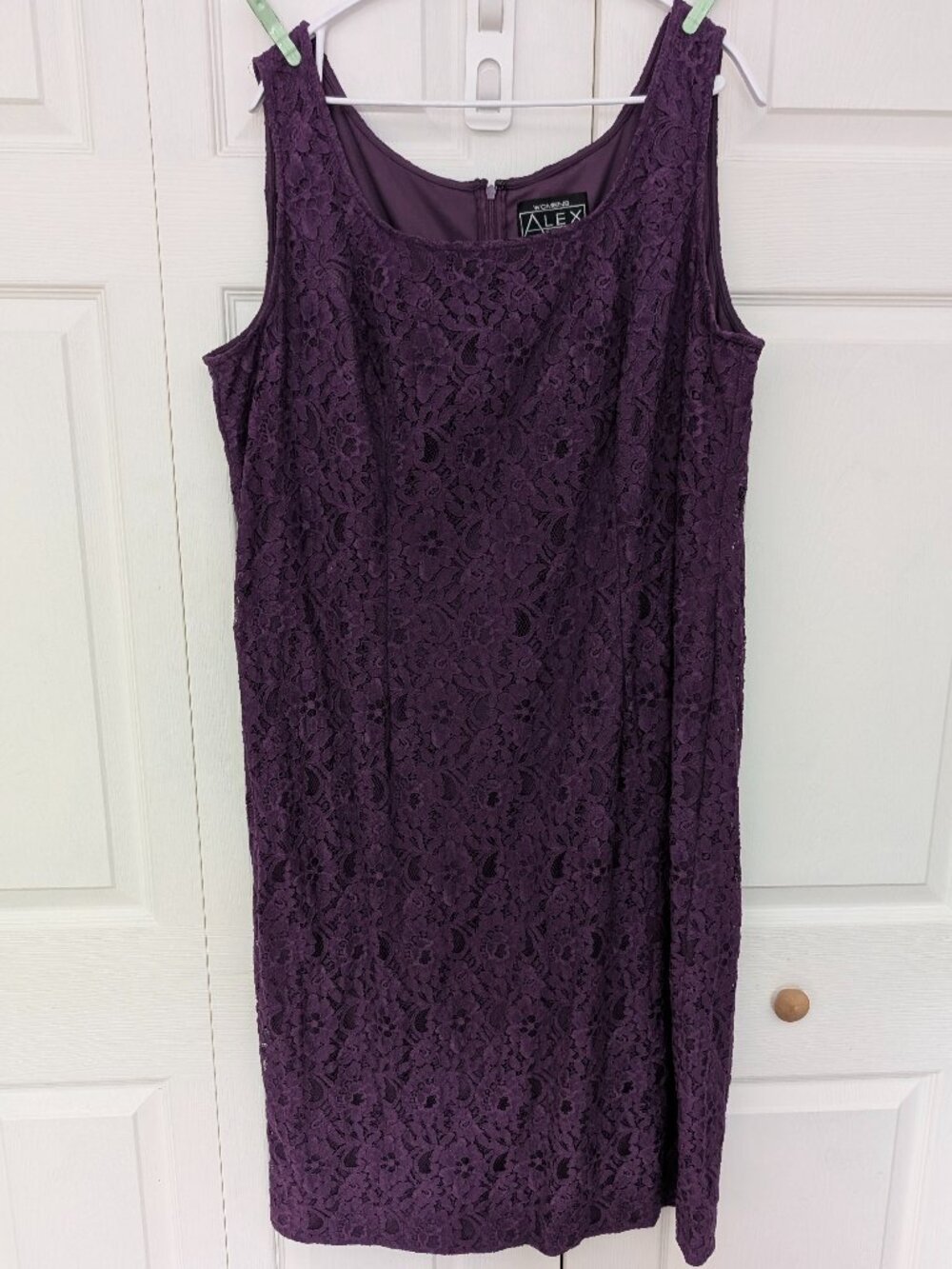 Purple Lace Pencil Dress